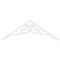 Ekena Millwork Pitch Bordeaux Architectural Grade PVC Gable Pediment, 72"W x 24"H x 1"P (8/12) GPP072X024X100BOR - alternate 2